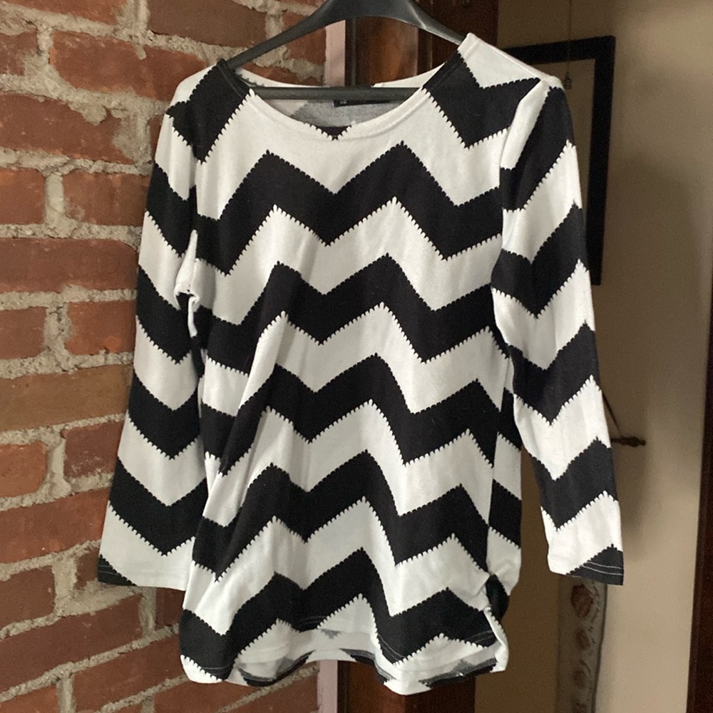 Black and White striped top